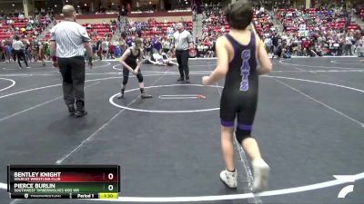 100 lbs Cons. Round 1 - Bentley Knight, Wildcat Wrestling Club vs Pierce Burlin, Southwest Timberwolves Kids Wr