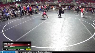 82 lbs Champ. Round 1 - Isabela Zapata, AWC Nebraska vs Maci Kracht, Fairbury Matmen