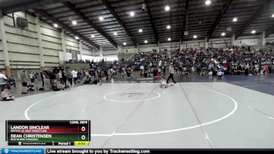 105 lbs Cons. Semi - Dean Christensen, Box Elder Stingers vs Landon Sinclear, Uintah Jr High Wrestling