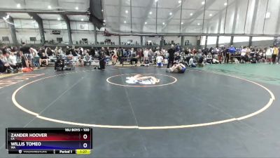 100 lbs Quarterfinal - Zander Hoover, CA vs Willis Tomeo, WA