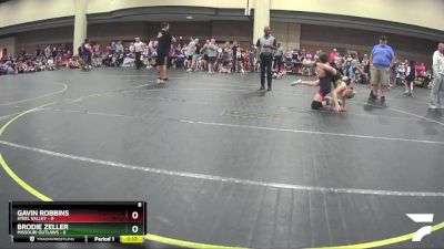 90 lbs Round 5 (6 Team) - Brodie Zeller, Missouri Outlaws vs Gavin Robbins, Steel Valley