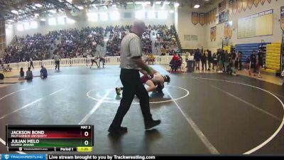 145 lbs Champ. Round 1 - Jackson Bond, Palm Harbor University vs Julian Melo, George Jenkins