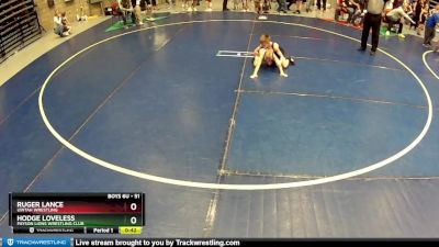 51 lbs Cons. Semi - Ruger Lance, Uintah Wrestling vs Hodge Loveless, Payson Lions Wrestling Club