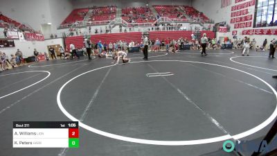 70-75 lbs Quarterfinal - Aviree Williams, Lions Wrestling Academy vs Kinsley Peters, Harrah Little League Wrestling