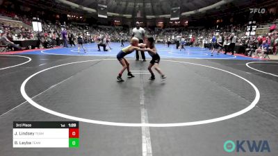 51 lbs 3rd Place - Josie Lindsey, Team Tulsa Wrestling Club vs Bree Leyba, Team Tulsa Wrestling Club