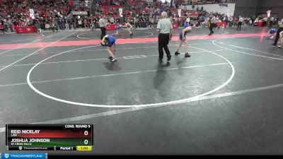 110 lbs Cons. Round 5 - Joshua Johnson, St Croix Falls vs Reid Nicklay, LAW