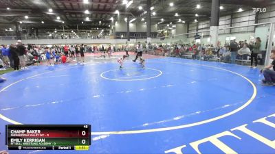 45 lbs Round 4 (6 Team) - Emily Kerrigan, PIT BULL WRESTLING ACADEMY vs Champ Baker, SHENANDOAH VALLEY WC