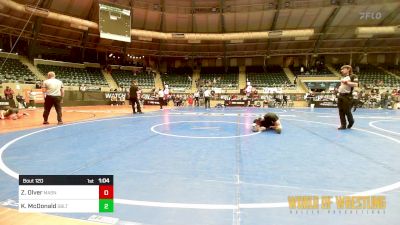 76 lbs Quarterfinal - Zavier Olver, Mat Assassins vs Kai McDonald, Sebolt Wrestling Academy