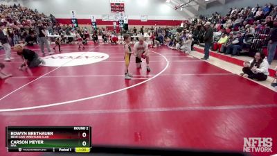 48-52 lbs Round 2 - Carson Meyer, HRA vs Rowyn Brethauer, Bear Cave Wrestling Club