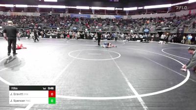 72 lbs Round Of 16 - Jack Gravitt, Odessa Youth Wrestling Club vs Jed Spencer, Paola Wrestling Club