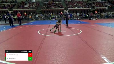 50 lbs Champ. Round 1 - Kleonna Block, Team Real Life vs Felicity Hammer, Lakeland Wrestling Club