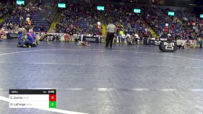 46 lbs Quarterfinal - Carson Currie, West Branch vs Dominic LaForge, Nazareth