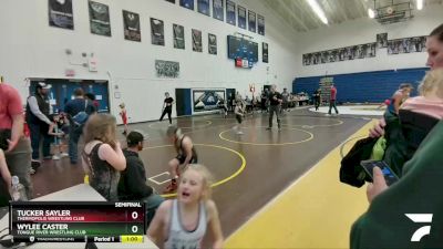 67-71 lbs Semifinal - Wylee Caster, Tongue River Wrestling Club vs Tucker Sayler, Thermopolis Wrestling Club