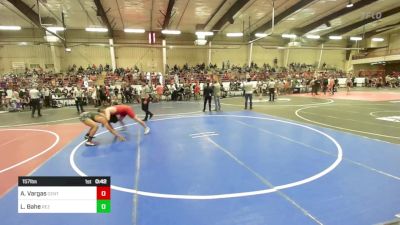 157 lbs Consi Of 8 #1 - Ammo Vargas, Central Grand Junction vs Logan Bahe, Rez Wrestling