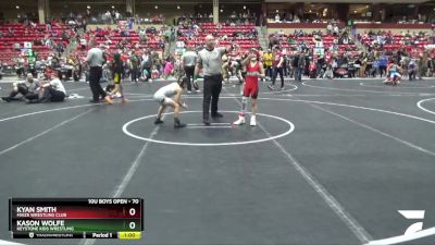 70 lbs Champ. Round 2 - Kason Wolfe, Keystone Kids Wrestling vs Kyan Smith, Maize Wrestling Club