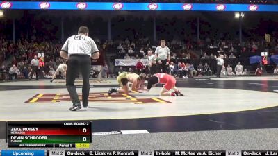 125 lbs Consi Of 8 #2 - Zeke Moisey, Nebraska vs Devin Schroder, Purdue