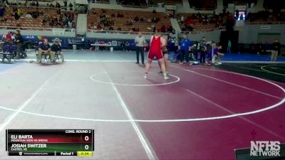 D1-285 lbs Cons. Round 2 - Eli Barta, Mountain View Hs (Mesa) vs Josiah Switzer, Casteel HS