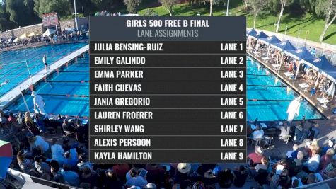 CIF-SS Div. 4 Girls 500 Freestyle B-Final