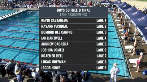 CIF-SS Div. 4 Boys 50 Freestyle B-Final
