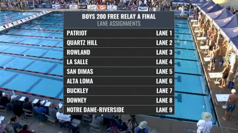 CIF-SS Div. 4 Boys 200 Freestyle Relay A-Final
