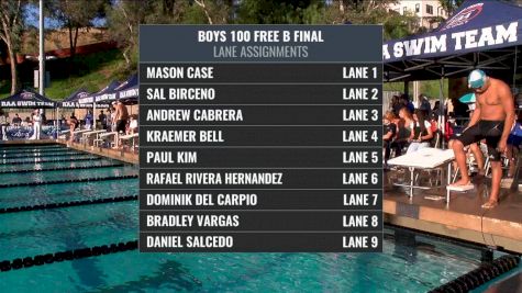 CIF-SS Div. 4 Boys 100 Freestyle B-Final