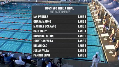 CIF-SS Div. 4 Boys 500 Freestyle A-Final