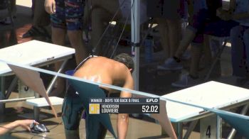 CIF-SS Div. 2 Boys 100 Backstroke A-Final