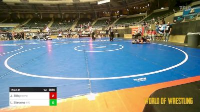 101 lbs Consi Of 16 #2 - James Bilby, South Central Punisher Wrestling Club vs Layton Stevens, Kansas Young Guns