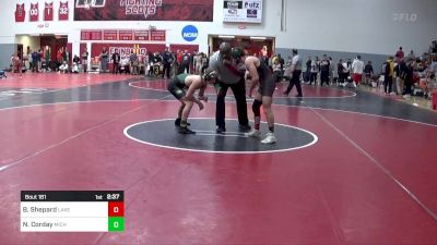 125 lbs Quarterfinal - Blake Shepard, Lake Erie College vs Nick Corday, Michigan State