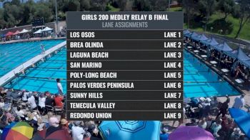 CIF-SS Div. 2 Girls 200 Medley Relay B-Final