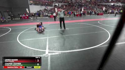 120 lbs Cons. Round 2 - James Baker, Crass Trained vs Cooper Cramer, Cambridge Wrestling Club