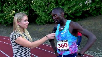 Stanley Kebenei live interview after winning the steeple