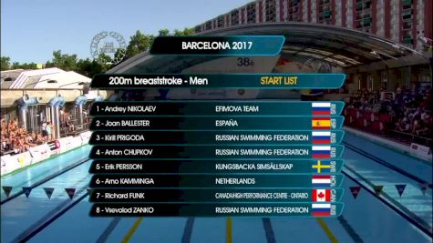 Barcelona Men's 200m Breast Final