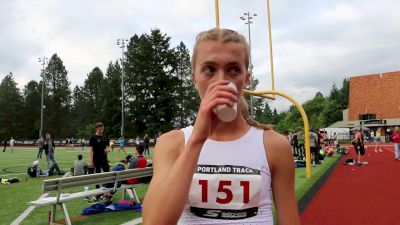 Katie Rainsberger says her 2-second PR was about going hard from the gun