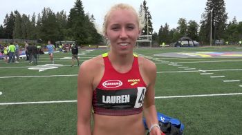 Lauren Gregory after the Brooks PR girls 2 mile