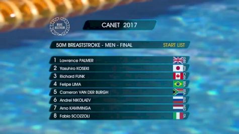 Canet Men's 50m Breast Final