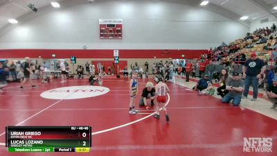 46-46 lbs Round 1 - Lucas Lozano, Greeley Metro vs Uriah Griego, Eaton Reds WC