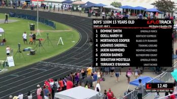 Ms Boy's 100m, Round 2 Heat 1 - Age age 13