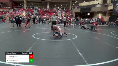 100 lbs Champ. Round 1 - Tucker Driggs, Manhattan Wrestling Club vs Kelton Doucet, Kansas Young Guns Wrestling Cl