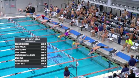 Austin Sectionals | Men 100m Breaststroke D-Final