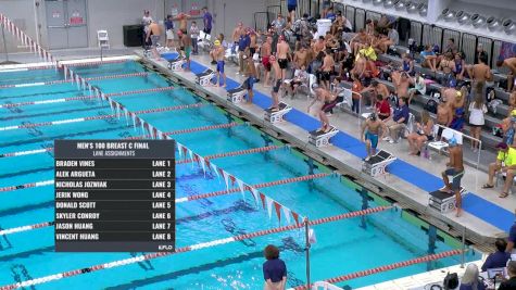 Austin Sectionals | Men 100m Breaststroke C-Final