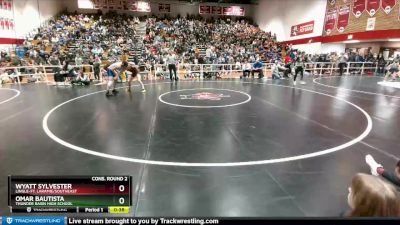 126 lbs Cons. Round 2 - Wyatt Sylvester, Lingle-Ft. Laramie/Southeast vs Omar Bautista, Thunder Basin High School