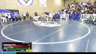 132 lbs Cons. Round 3 - Christian Cruz, Crespi Carmelite vs Izaac Olivas, Reedley