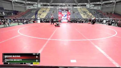 67 lbs Semifinal - Preston Beckett, WA vs Brooks Blevins, KS