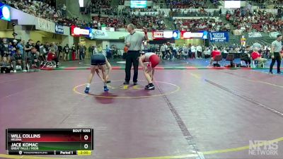 AA - 145 lbs Champ. Round 1 - Will Collins, Helena vs Jace Komac, Great Falls / MSDB