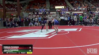 135 lbs Cons. Round 1 - Morgan Pickering, Carbondale-Santa Fe Trail vs Ashlyn Pazdernik, Scott Community