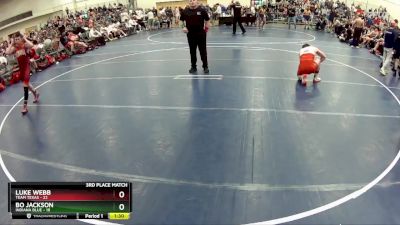 132 lbs Finals (8 Team) - Bo Jackson, Indiana Blue vs Luke Webb, Team Texas