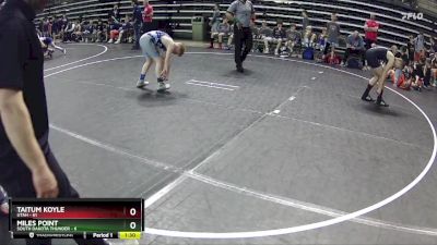 130 lbs Round 3 (6 Team) - Taitum Koyle, Utah vs Miles Point, South Dakota Thunder