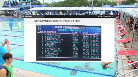 2017 ISCA Sr. Champs | Women Open 200m Backstroke B-Final