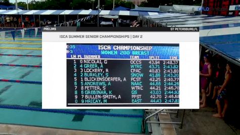 2017 ISCA Sr. Champs | Women Open 200m Breaststroke B-Final